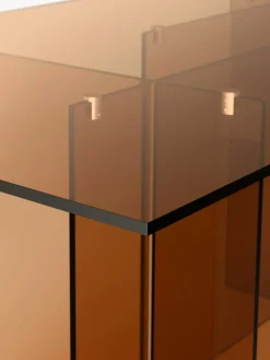 Mesas De Comedor|Mesas De Comedor></noscript>Westwing Collection Mesa de comedor de vidrio Anouk, tamaños diferentes Marrón transparente