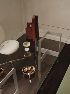 Mesas De Comedor|Mesas De Comedor></noscript>Ferm Living Mesa de comedor de vidrio y metal Lager, 200 x 90 cm