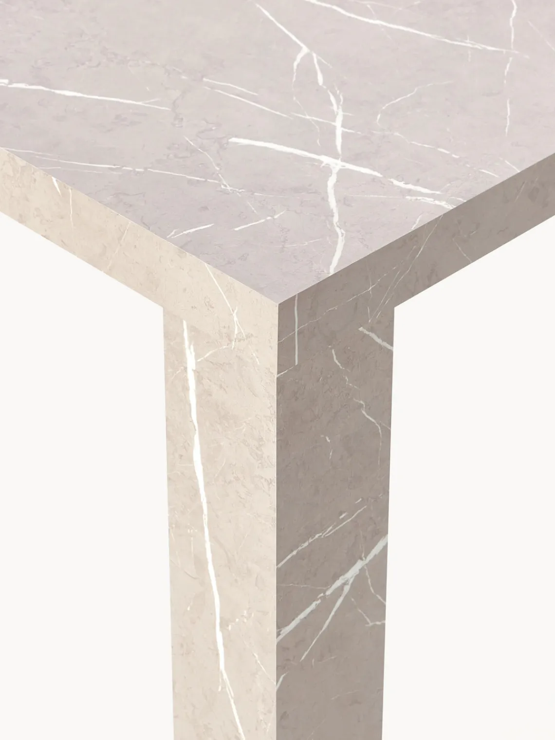 Mesas De Comedor|Mesas De Comedor>Westwing Collection Mesa de comedor en look mármol Carl Aspecto mármol beige