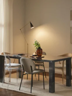 Mesas De Comedor|Mesas De Comedor>Westwing Collection Mesa de comedor en look mármol Carl Aspecto mármol negro