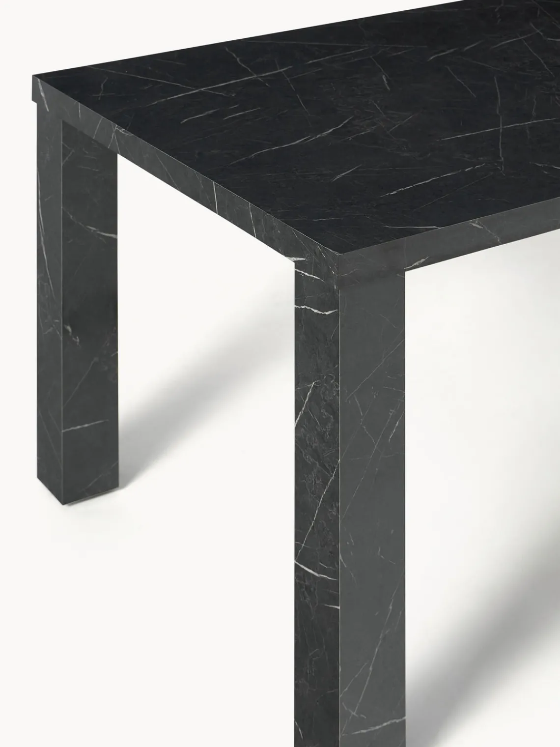 Mesas De Comedor|Mesas De Comedor>Westwing Collection Mesa de comedor en look mármol Carl Aspecto mármol negro