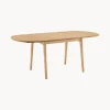 New Mesa de comedor extensible ovalada de madera de roble CH002, 90 - 188 x 90 cm Mesas De Comedor|Mesas De Comedor