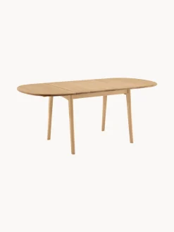 New Mesa de comedor extensible ovalada de madera de roble CH002, 90 - 188 x 90 cm Mesas De Comedor|Mesas De Comedor