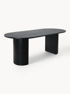 New Mesa de comedor ovalada de madera Bianca, 200 x 90 cm Mesas De Comedor|Mesas De Comedor
