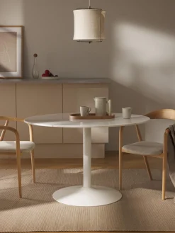 Mesas De Comedor|Mesas De Comedor>Westwing Collection Mesa de comedor ovalada de mármol Miley, tamaños diferentes Mármol blanco