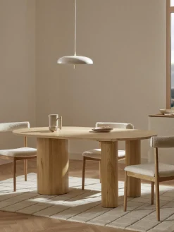 Outlet Mesa de comedor ovalada de madera de roble Dunia, tamaños diferentes Mesas De Comedor|Mesas De Comedor