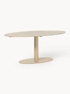 Mesas De Comedor|Mesas De Comedor>Westwing Collection Mesa de comedor ovalada de mármol Miley, tamaños diferentes Mármol beige