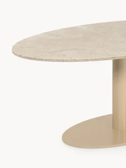 Mesas De Comedor|Mesas De Comedor></noscript>Westwing Collection Mesa de comedor ovalada de mármol Miley, tamaños diferentes Mármol beige