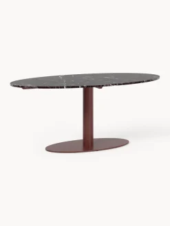 Mesas De Comedor|Mesas De Comedor>Westwing Collection Mesa de comedor ovalada de mármol Miley, tamaños diferentes Rojo vino veteado