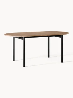 Mesas De Comedor|Mesas De Comedor>Westwing Collection Mesa de comedor ovalada Mavi, tamaños diferentes Madera de roble, negro