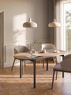 Mesas De Comedor|Mesas De Comedor>Westwing Collection Mesa de comedor ovalada Mavi, tamaños diferentes Madera de roble, negro