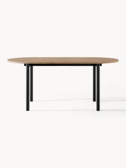 Mesas De Comedor|Mesas De Comedor></noscript>Westwing Collection Mesa de comedor ovalada Mavi, tamaños diferentes Madera de roble, negro
