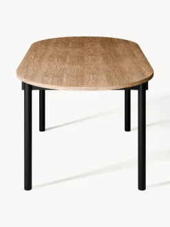 Mesas De Comedor|Mesas De Comedor></noscript>Westwing Collection Mesa de comedor ovalada Mavi, tamaños diferentes Madera de roble, negro