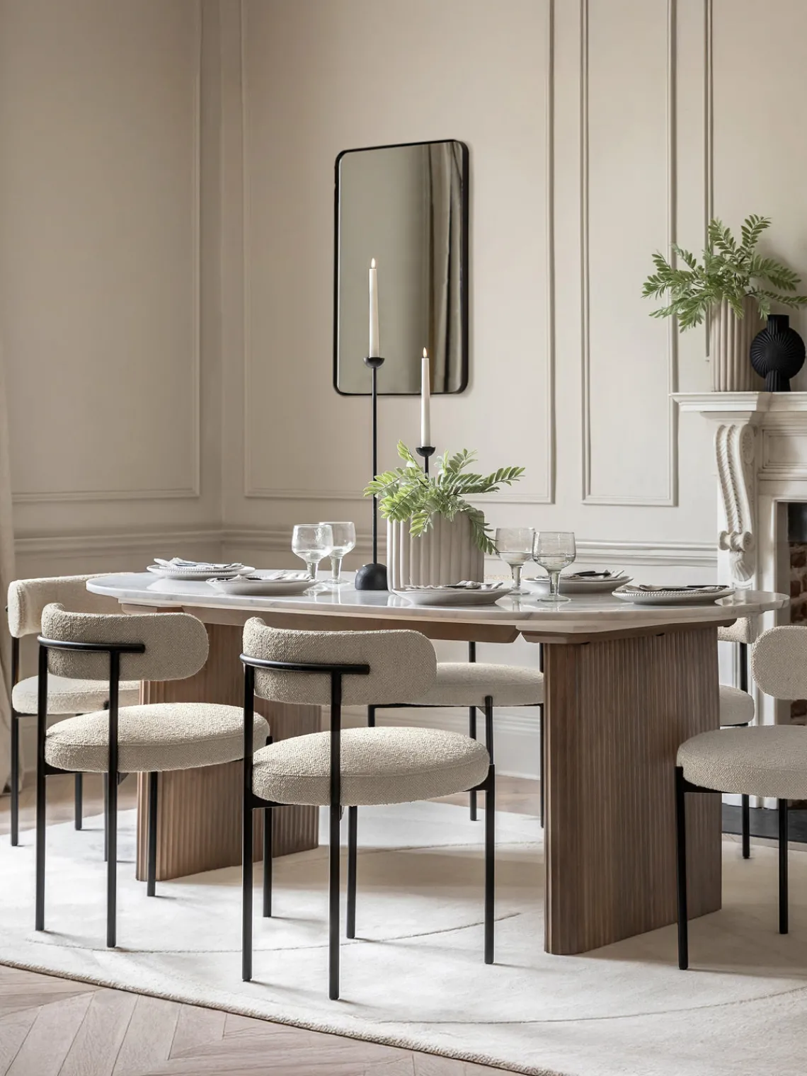 Mesas De Comedor|Mesas De Comedor> Mesa de comedor ovalada Marmo, 200 x 90 cm