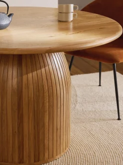 Hot Mesa de comedor redonda con estructura estriada Nelly, tamaños diferentes Mesas De Comedor|Mesas De Comedor