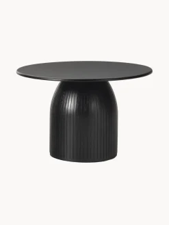 Mesas De Comedor|Mesas De Comedor>Westwing Collection Mesa de comedor redonda con estructura estriada Nelly, tamaños diferentes Negro