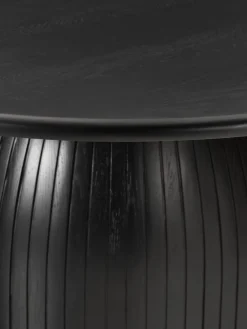 Mesas De Comedor|Mesas De Comedor>Westwing Collection Mesa de comedor redonda con estructura estriada Nelly, tamaños diferentes Negro