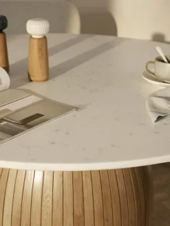 Best Mesa de comedor redonda con tablero de mármol Nelly, tamaños diferentes Mesas De Comedor|Mesas De Comedor