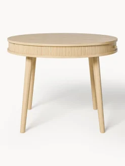 Mesas De Comedor|Mesas De Comedor></noscript>Westwing Collection Mesa de comedor redonda con espacio de almacenamiento Calary, tamaños diferentes Madera de roble