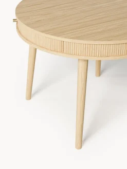 Mesas De Comedor|Mesas De Comedor></noscript>Westwing Collection Mesa de comedor redonda con espacio de almacenamiento Calary, tamaños diferentes Madera de roble