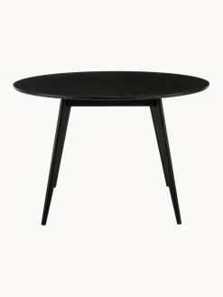 Mesas De Comedor|Mesas De Comedor>Rowico Home Mesa de comedor redonda de madera de caucho Yumi, Ø 115 cm Madera de caucho lacada en negro