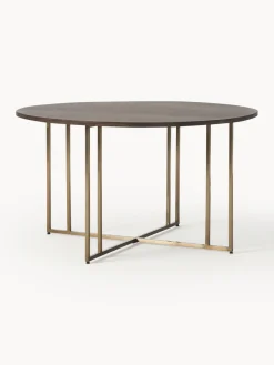 Mesas De Comedor|Mesas De Comedor>Westwing Collection Mesa de comedor redonda de madera de mango Luca, tamaños diferentes Madera de mango, dorado