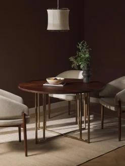 Mesas De Comedor|Mesas De Comedor>Westwing Collection Mesa de comedor redonda de madera de mango Luca, tamaños diferentes Madera de mango, dorado