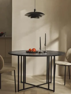 Mesas De Comedor|Mesas De Comedor>Westwing Collection Mesa de comedor redonda de madera de mango Luca, tamaños diferentes Madera de mango, negro pintado