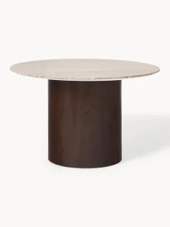 Mesas De Comedor|Mesas De Comedor>Westwing Collection Mesa de comedor redonda de mármol, Abby, tamaños diferentes Mármol beige claro