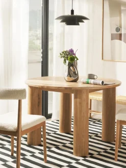 Discount Mesa de comedor redonda de madera de roble Ohana, tamaños diferentes Mesas De Comedor|Mesas De Comedor
