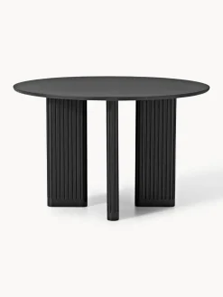 Mesas De Comedor|Mesas De Comedor></noscript>Westwing Collection Mesa de comedor redonda de madera de roble Jolka, tamaños diferentes Negro