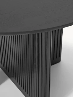 Mesas De Comedor|Mesas De Comedor></noscript>Westwing Collection Mesa de comedor redonda de madera de roble Jolka, tamaños diferentes Negro