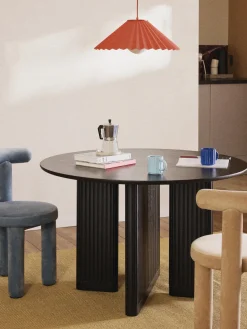 Mesas De Comedor|Mesas De Comedor></noscript>Westwing Collection Mesa de comedor redonda de madera de roble Jolka, tamaños diferentes Negro