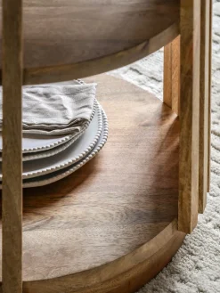 Clearance Mesa de comedor redonda de madera de mango Voss, Ø 110 cm Mesas De Comedor|Mesas De Comedor