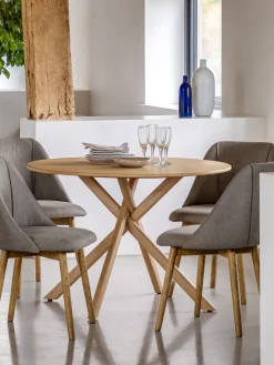 Mesa de comedor redonda Korsa, Ø 110 cm Mesas De Comedor|Mesas De Comedor