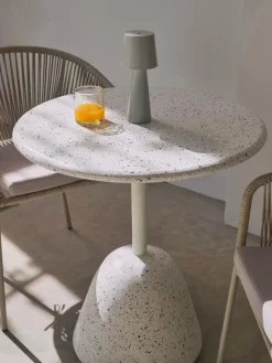 Hot Mesa de exterior redonda de terrazo Mesas De Jardín|Mesas De Jardí­N