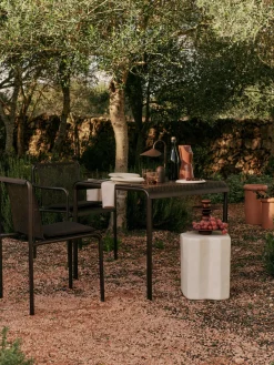 Mesas De Jardín|Mesas De Jardí­N>Ferm Living Mesa de jardín Dapple, 80 x 80 cm Madera oscura