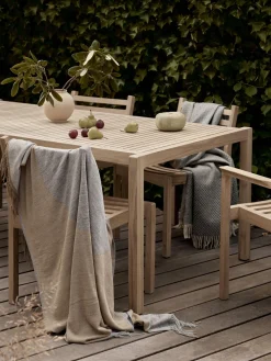 Clearance Mesa de jardín de madera de teca AH901, 203 x 100 cm Mesas De Jardín|Mesas De Jardí­N