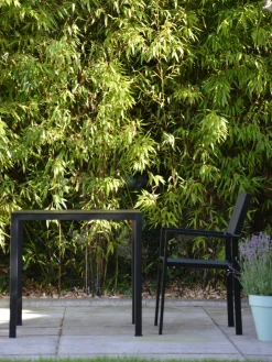 Mesas De Jardín|Mesas De Jardí­N>Fiam Mesa de jardín de metal Aria, 80 x 80 cm Negro