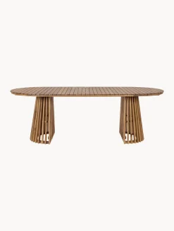 New Mesa de jardín ovalada de madera de acacia Rodano, 220 x 100 cm Mesas De Jardín|Mesas De Jardí­N