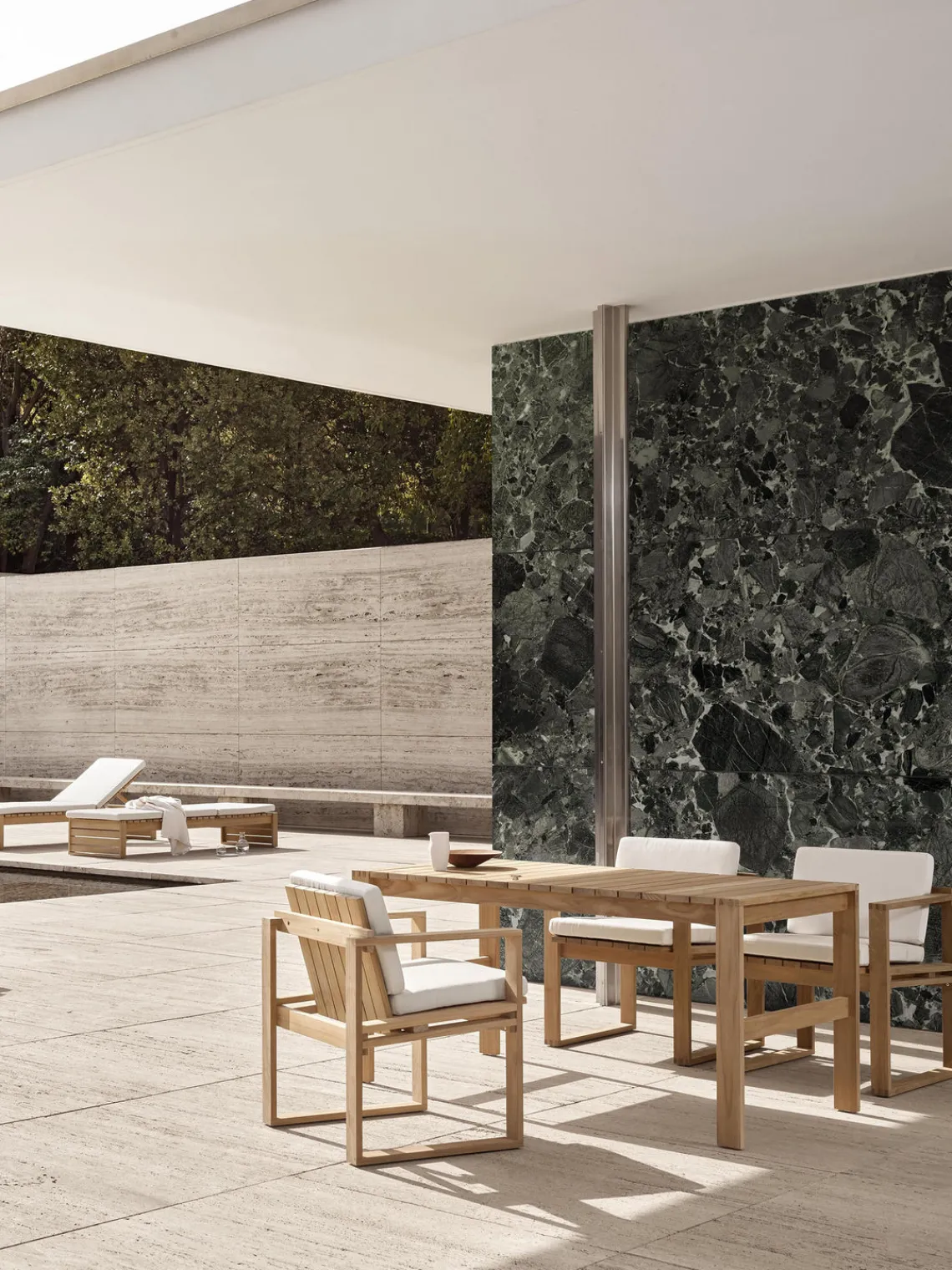 Mesas De Jardín|Mesas De JardíN>Carl Hansen & Søn Mesa de jardín plegable de madera de teca BK15, 153 x 76 cm