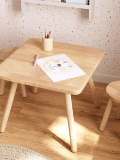 Best Mesa infantil de madera de caucho Dilcia Niños Decoración Infantil|Mesas Y Sillas Infantiles