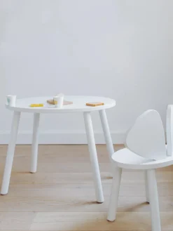 New Mesa infantil ovalada de madera Mouse Niños Decoración Infantil|Mesas Y Sillas Infantiles