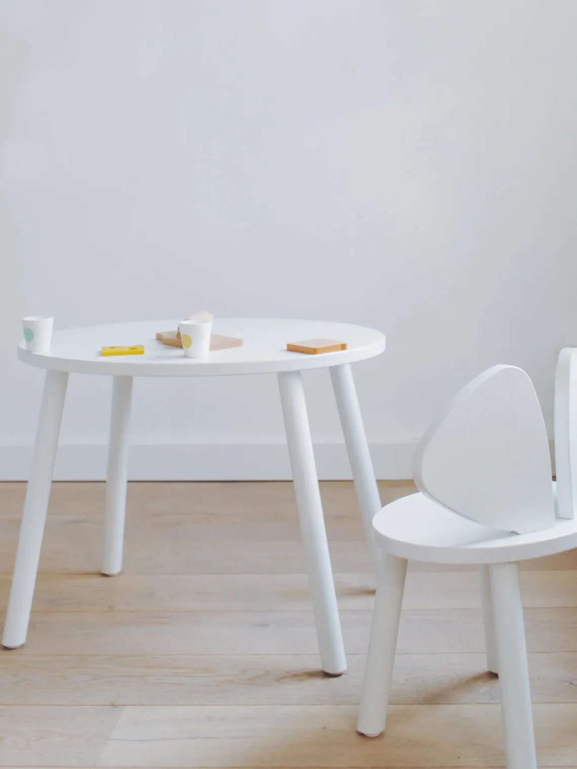 New Mesa infantil ovalada de madera Mouse Niños Decoración Infantil|Mesas Y Sillas Infantiles