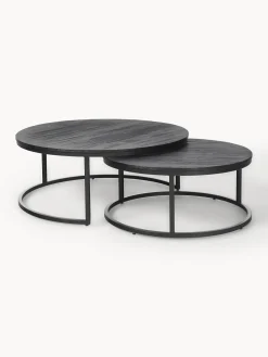 Mesas De Centro|Mesas De Centro>Westwing Collection Mesas de centro redondas de madera de mango Andrew, 2 uds.