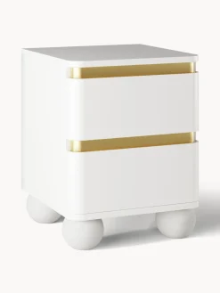 Mesitas De Noche|Mesitas De Noche>Westwing Collection Mesilla de noche con patas esféricas Bumba Blanco