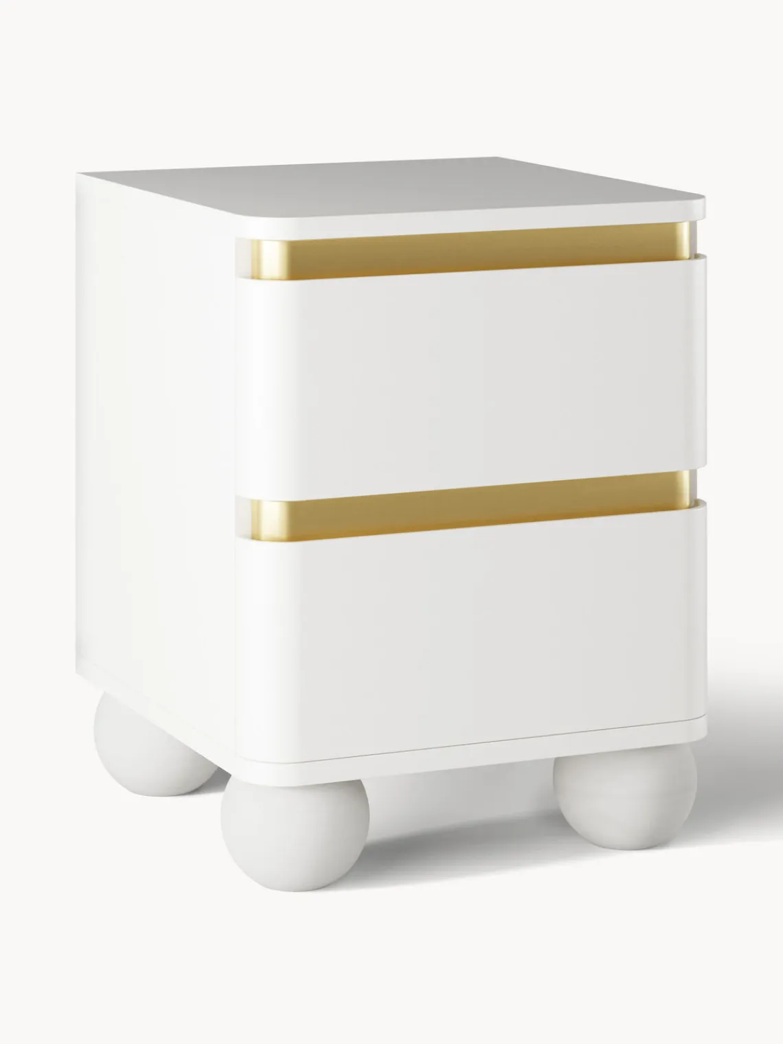 Mesitas De Noche|Mesitas De Noche>Westwing Collection Mesilla de noche con patas esféricas Bumba Blanco