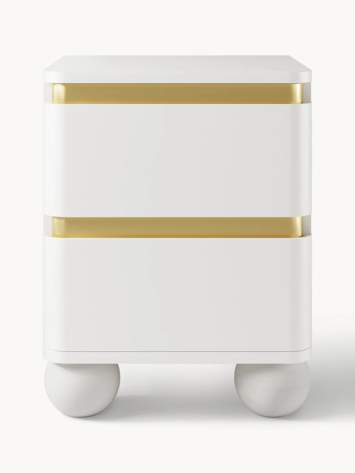 Mesitas De Noche|Mesitas De Noche>Westwing Collection Mesilla de noche con patas esféricas Bumba Blanco