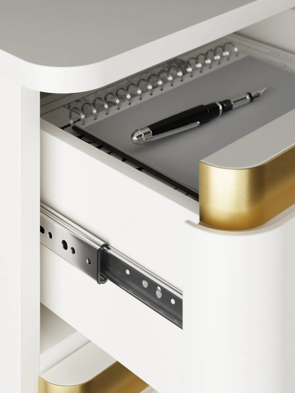 Mesitas De Noche|Mesitas De Noche>Westwing Collection Mesilla de noche con patas esféricas Bumba Blanco