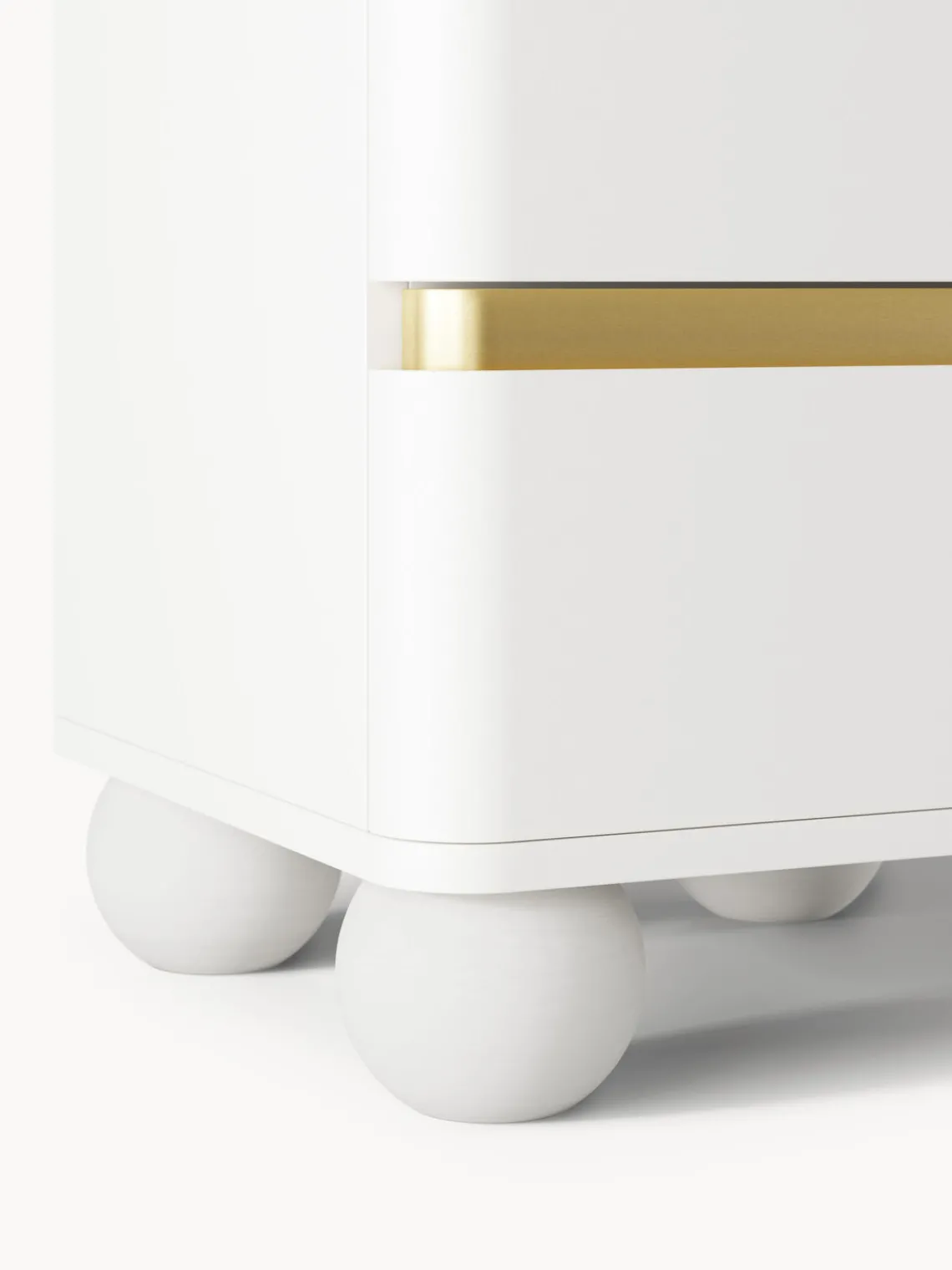 Mesitas De Noche|Mesitas De Noche>Westwing Collection Mesilla de noche con patas esféricas Bumba Blanco